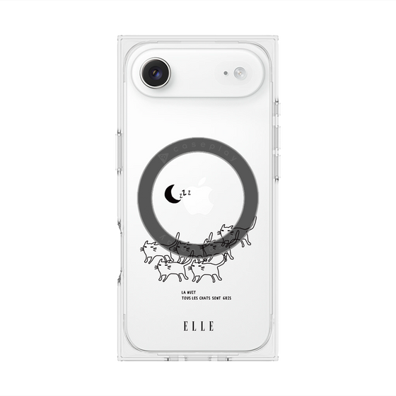 プレミアムスクエアケース with MagSafe［ ELLE - All cats are grey in the dark ］
