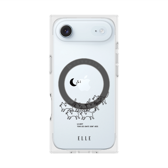 プレミアムスクエアケース with MagSafe［ ELLE - All cats are grey in the dark ］