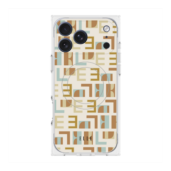プレミアムスクエアケース with MagSafe［ ELLE - Iconics Prints1 ］