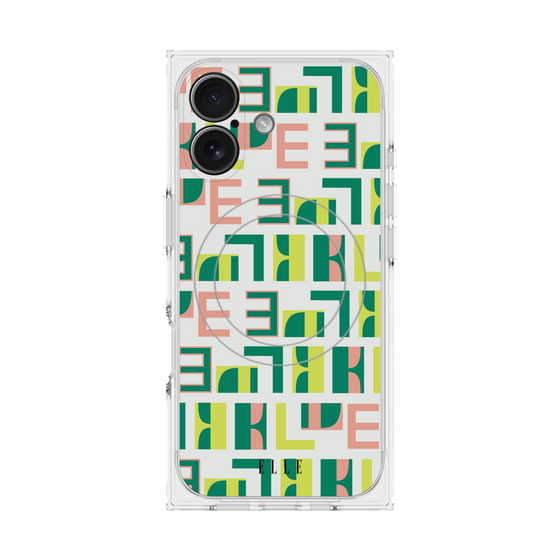 プレミアムスクエアケース with MagSafe［ ELLE - Iconics Prints2 ］
