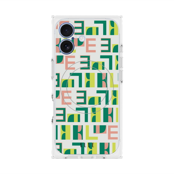 プレミアムスクエアケース with MagSafe［ ELLE - Iconics Prints2 ］