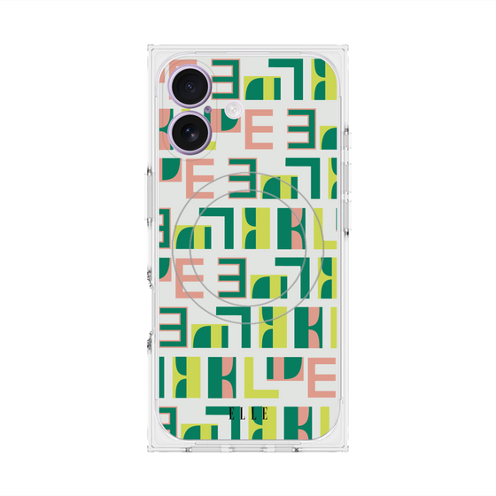 プレミアムスクエアケース with MagSafe［ ELLE - Iconics Prints2 ］