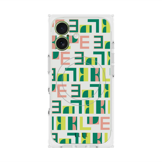 プレミアムスクエアケース with MagSafe［ ELLE - Iconics Prints2 ］