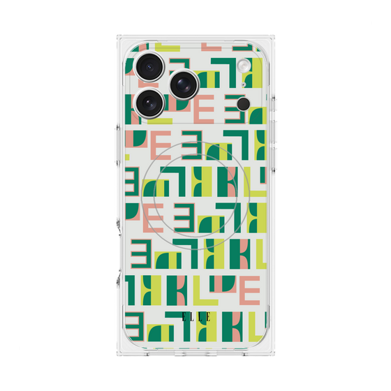 プレミアムスクエアケース with MagSafe［ ELLE - Iconics Prints2 ］