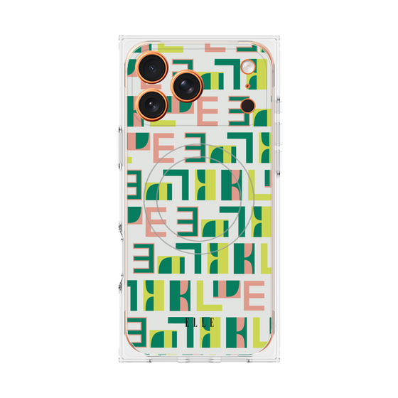 プレミアムスクエアケース with MagSafe［ ELLE - Iconics Prints2 ］