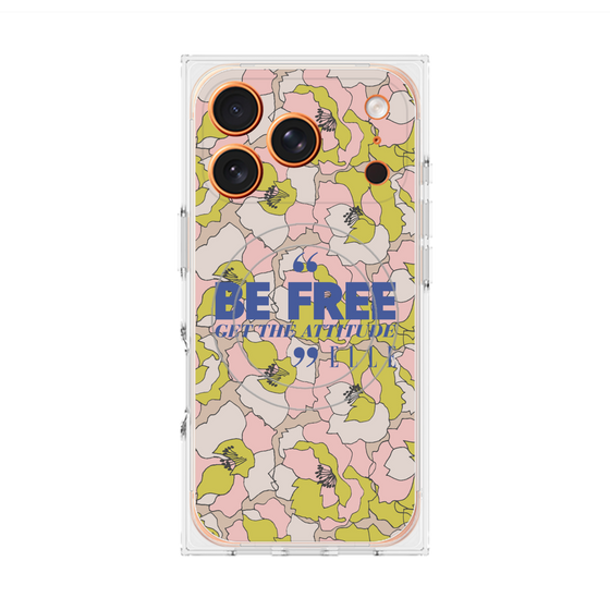 プレミアムスクエアケース with MagSafe［ ELLE - Be Free ］