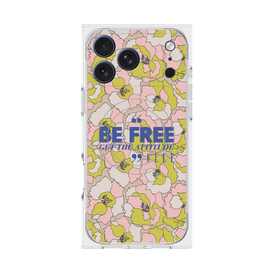 プレミアムスクエアケース with MagSafe［ ELLE - Be Free ］
