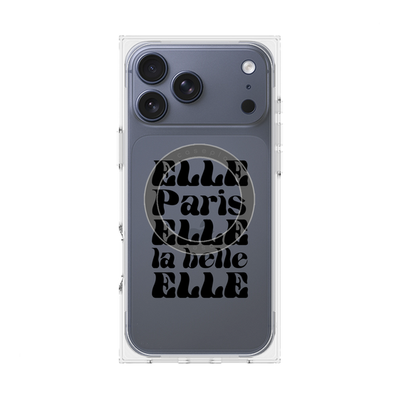 プレミアムスクエアケース with MagSafe［ ELLE - ELLE Paris ］