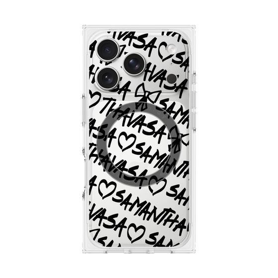 プレミアムスクエアケース with MagSafe［ Samantha Thavasa - スクリッタ - クリア ］