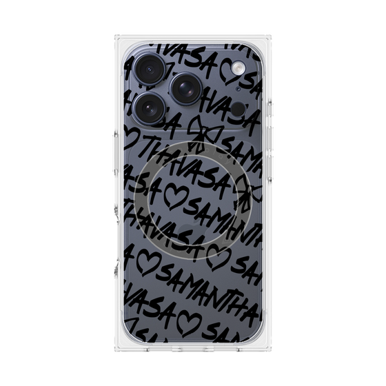 プレミアムスクエアケース with MagSafe［ Samantha Thavasa - スクリッタ - クリア ］