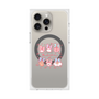 プレミアムスクエアケース with MagSafe［ もくもくちゃん - リボン ］