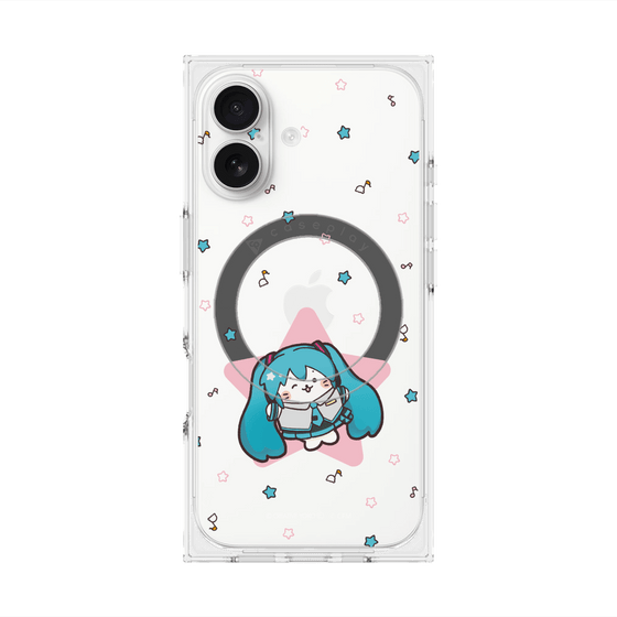 プレミアムスクエアケース with MagSafe［ しろたん×初音ミク - 初音ミク - しろたん変身 ］