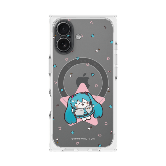 プレミアムスクエアケース with MagSafe［ しろたん×初音ミク - 初音ミク - しろたん変身 ］