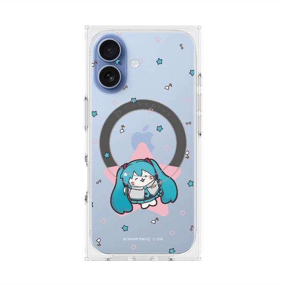 プレミアムスクエアケース with MagSafe［ しろたん×初音ミク - 初音ミク - しろたん変身 ］