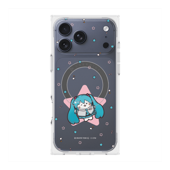 プレミアムスクエアケース with MagSafe［ しろたん×初音ミク - 初音ミク - しろたん変身 ］