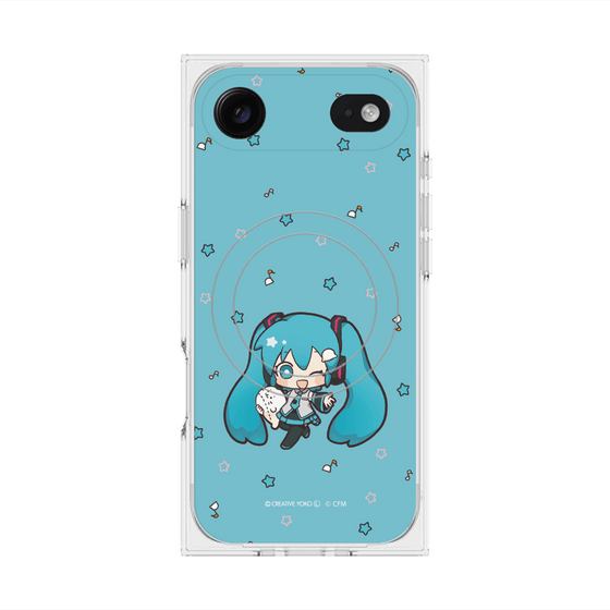 プレミアムスクエアケース with MagSafe［ しろたん×初音ミク - 初音ミク - しろたんと一緒 ］