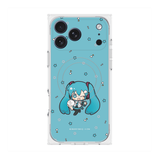 プレミアムスクエアケース with MagSafe［ しろたん×初音ミク - 初音ミク - しろたんと一緒 ］
