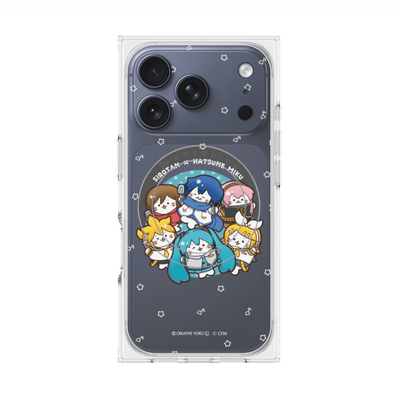 プレミアムスクエアケース with MagSafe［ しろたん×初音ミク - 全員集合 - しろたん変身 ］