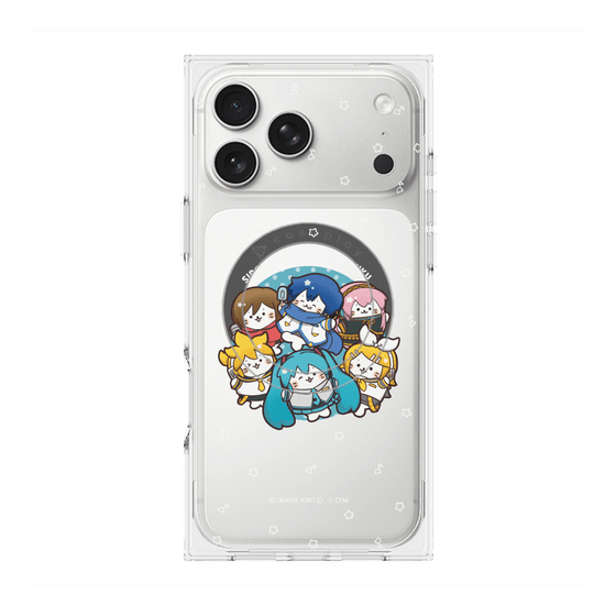 プレミアムスクエアケース with MagSafe［ しろたん×初音ミク - 全員集合 - しろたん変身 ］