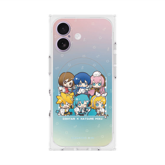 プレミアムスクエアケース with MagSafe［ しろたん×初音ミク - 全員集合 - しろたんと一緒 ］