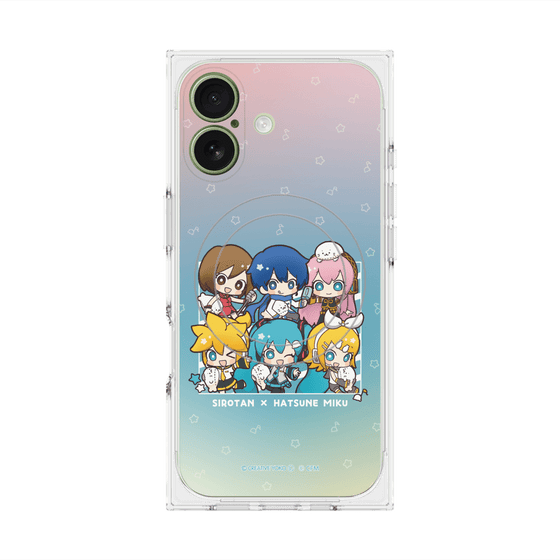 プレミアムスクエアケース with MagSafe［ しろたん×初音ミク - 全員集合 - しろたんと一緒 ］