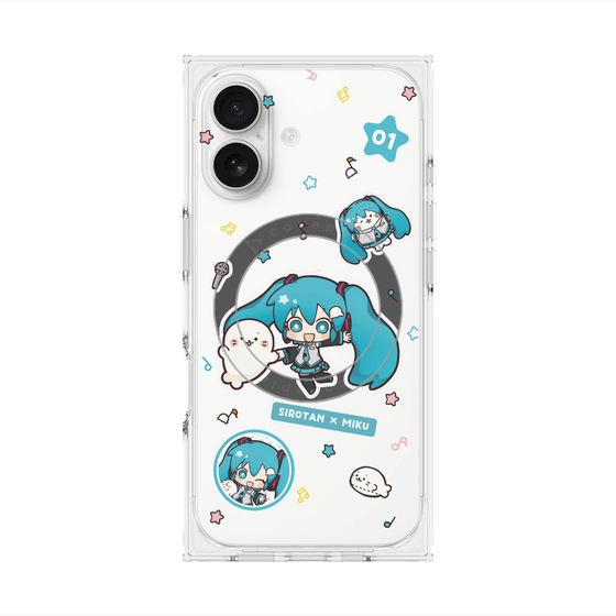 プレミアムスクエアケース with MagSafe［ しろたん×初音ミク - ステッカー ］