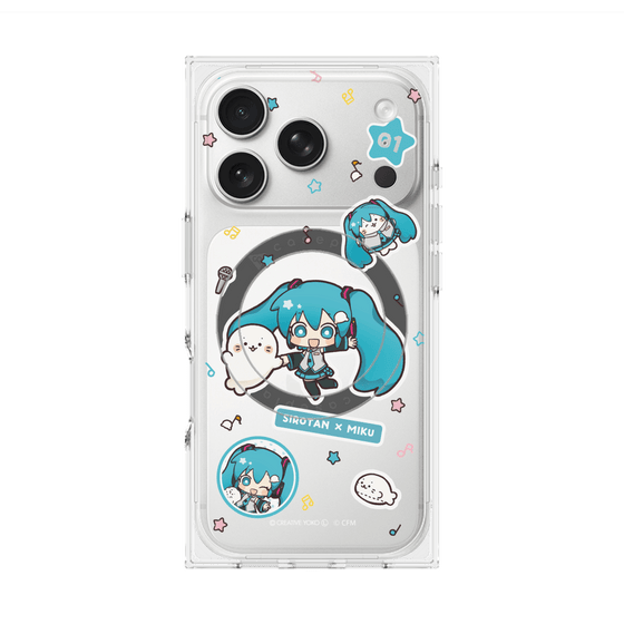 プレミアムスクエアケース with MagSafe［ しろたん×初音ミク - ステッカー ］