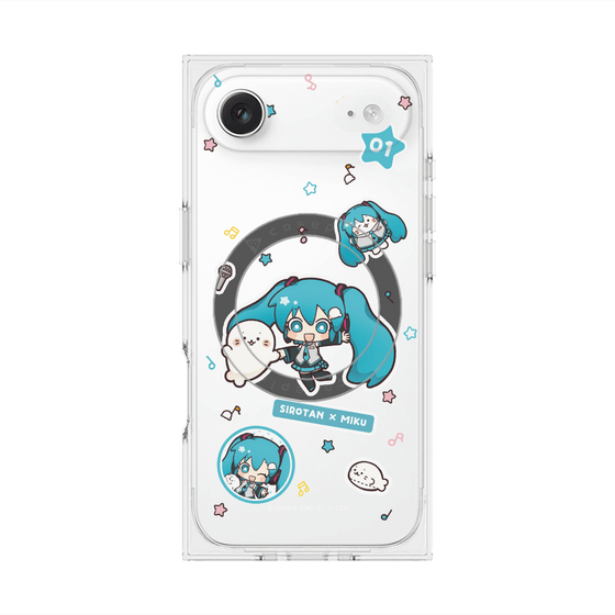 プレミアムスクエアケース with MagSafe［ しろたん×初音ミク - ステッカー ］