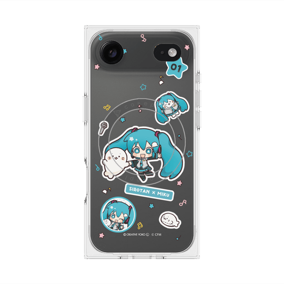 プレミアムスクエアケース with MagSafe［ しろたん×初音ミク - ステッカー ］