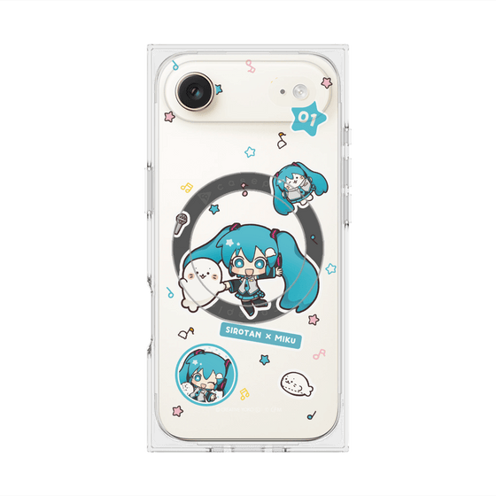 プレミアムスクエアケース with MagSafe［ しろたん×初音ミク - ステッカー ］