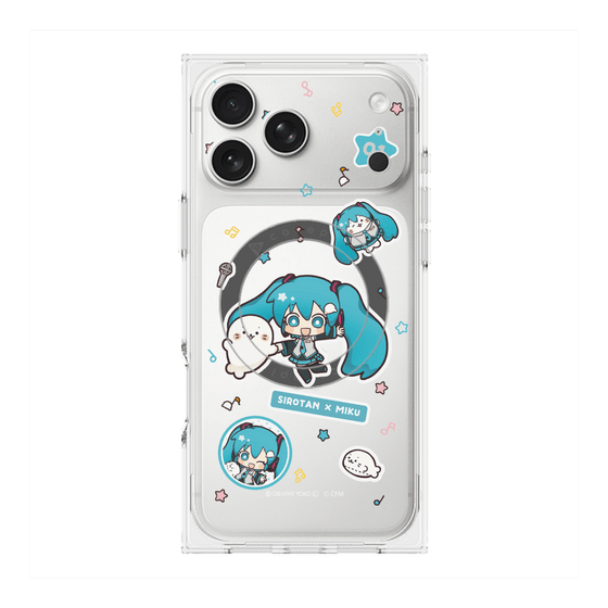 プレミアムスクエアケース with MagSafe［ しろたん×初音ミク - ステッカー ］