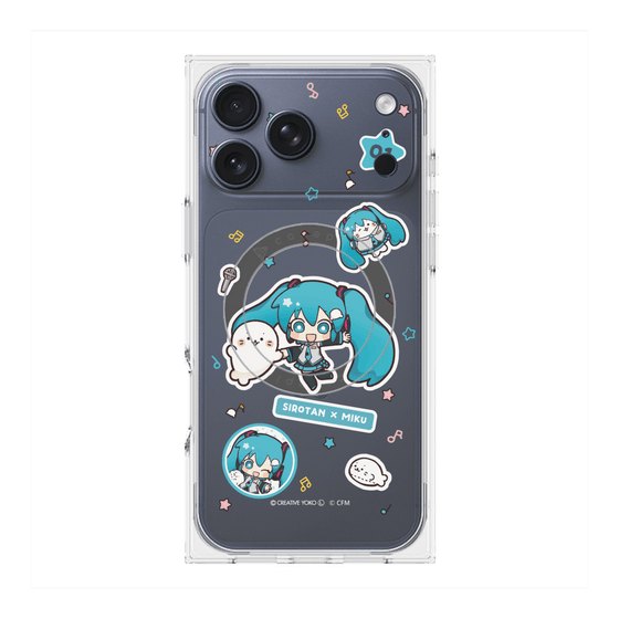 プレミアムスクエアケース with MagSafe［ しろたん×初音ミク - ステッカー ］