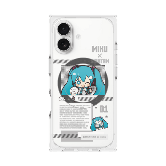 プレミアムスクエアケース with MagSafe［ しろたん×初音ミク - 初音ミク - インフォグラフィック ］