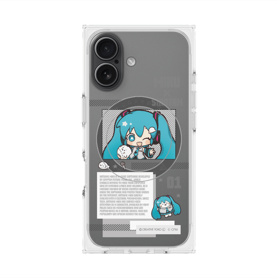 プレミアムスクエアケース with MagSafe［ しろたん×初音ミク - 初音ミク - インフォグラフィック ］