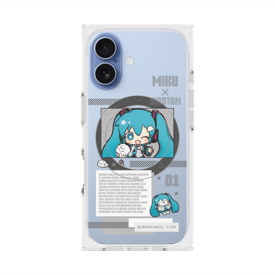 プレミアムスクエアケース with MagSafe［ しろたん×初音ミク - 初音ミク - インフォグラフィック ］