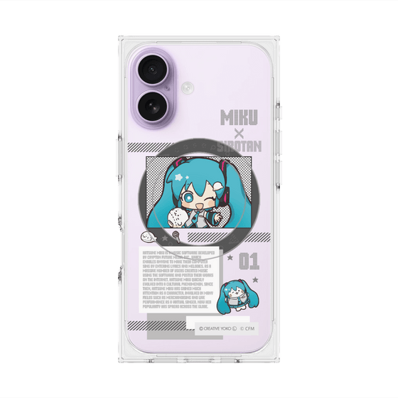 プレミアムスクエアケース with MagSafe［ しろたん×初音ミク - 初音ミク - インフォグラフィック ］