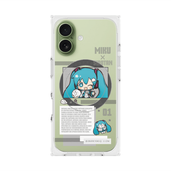プレミアムスクエアケース with MagSafe［ しろたん×初音ミク - 初音ミク - インフォグラフィック ］