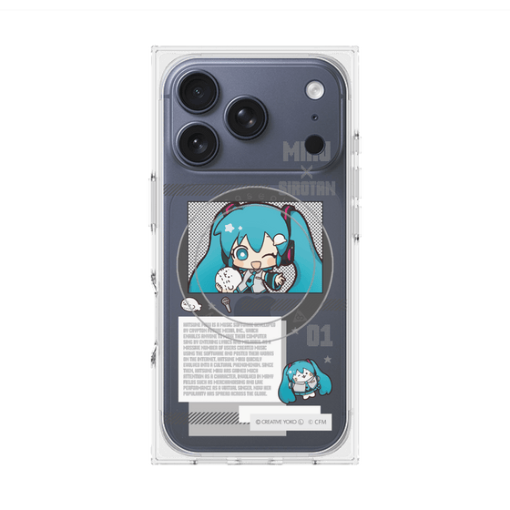 プレミアムスクエアケース with MagSafe［ しろたん×初音ミク - 初音ミク - インフォグラフィック ］