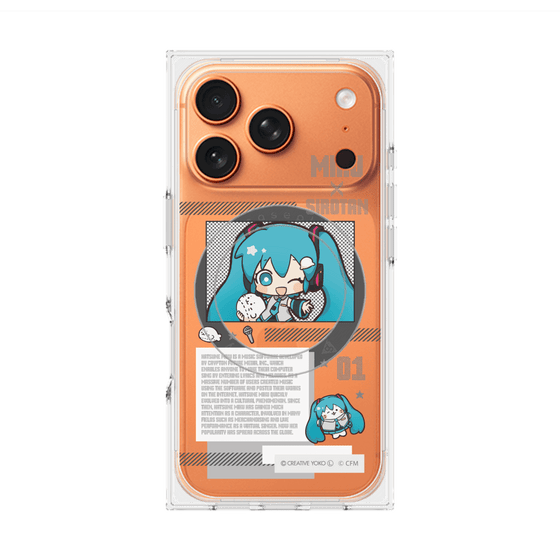 プレミアムスクエアケース with MagSafe［ しろたん×初音ミク - 初音ミク - インフォグラフィック ］