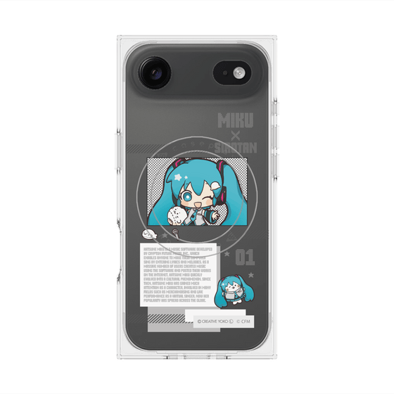 プレミアムスクエアケース with MagSafe［ しろたん×初音ミク - 初音ミク - インフォグラフィック ］
