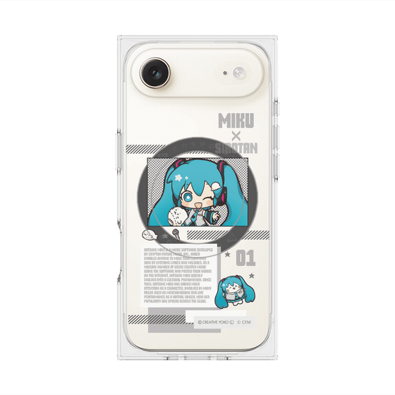 プレミアムスクエアケース with MagSafe［ しろたん×初音ミク - 初音ミク - インフォグラフィック ］