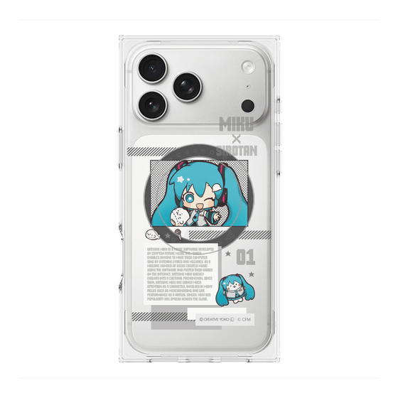 プレミアムスクエアケース with MagSafe［ しろたん×初音ミク - 初音ミク - インフォグラフィック ］