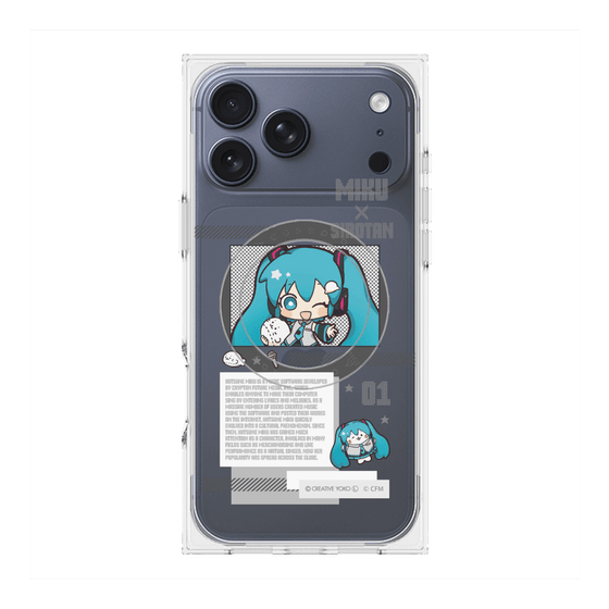 プレミアムスクエアケース with MagSafe［ しろたん×初音ミク - 初音ミク - インフォグラフィック ］