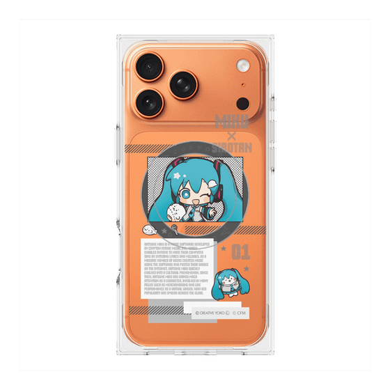 プレミアムスクエアケース with MagSafe［ しろたん×初音ミク - 初音ミク - インフォグラフィック ］