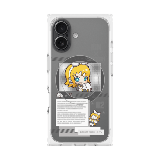 プレミアムスクエアケース with MagSafe［ しろたん×初音ミク - 鏡音リン - インフォグラフィック ］
