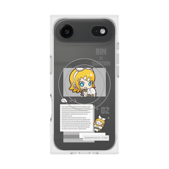 プレミアムスクエアケース with MagSafe［ しろたん×初音ミク - 鏡音リン - インフォグラフィック ］