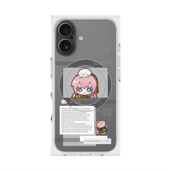 プレミアムスクエアケース with MagSafe［ しろたん×初音ミク - 巡音ルカ - インフォグラフィック ］