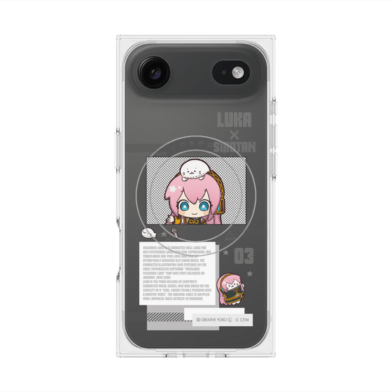 プレミアムスクエアケース with MagSafe［ しろたん×初音ミク - 巡音ルカ - インフォグラフィック ］
