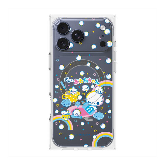 プレミアムスクエアケース with MagSafe［ ぷくぷくあわわちゃん - しゃぼんだま ］