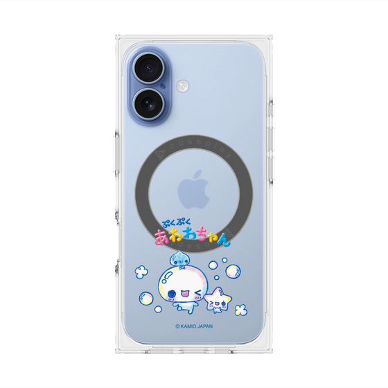 プレミアムスクエアケース with MagSafe［ ぷくぷくあわわちゃん - 仲良し ］
